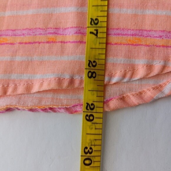 Kim Rogers Women's Size XL Linen Blend Button Front Blouse w/Roll Tab Sleeves - Picture 6 of 7